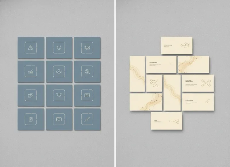 Catalog layout comparison showing AI-optimized design